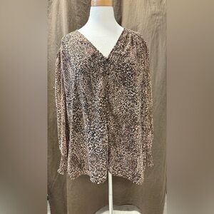 1.STATE Animal Print Blouse